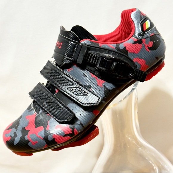 Speed Other - Speed Professional Cycling Bicycle Shoes Ultralight Black/Red Size 40